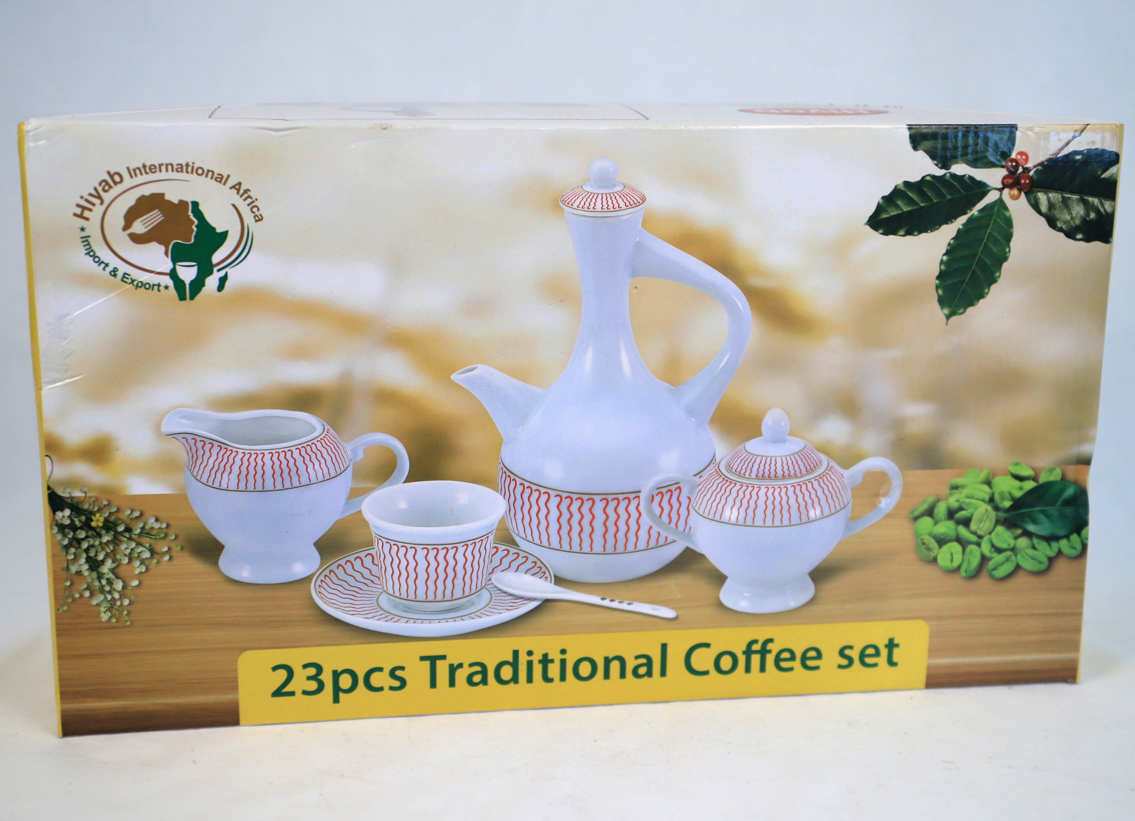 23 PCS COFFEE SET (Eritrean & Ethiopian Traditional Coffee set) - ባህላዊ መቀበሊ ቡን 23 ሓባ