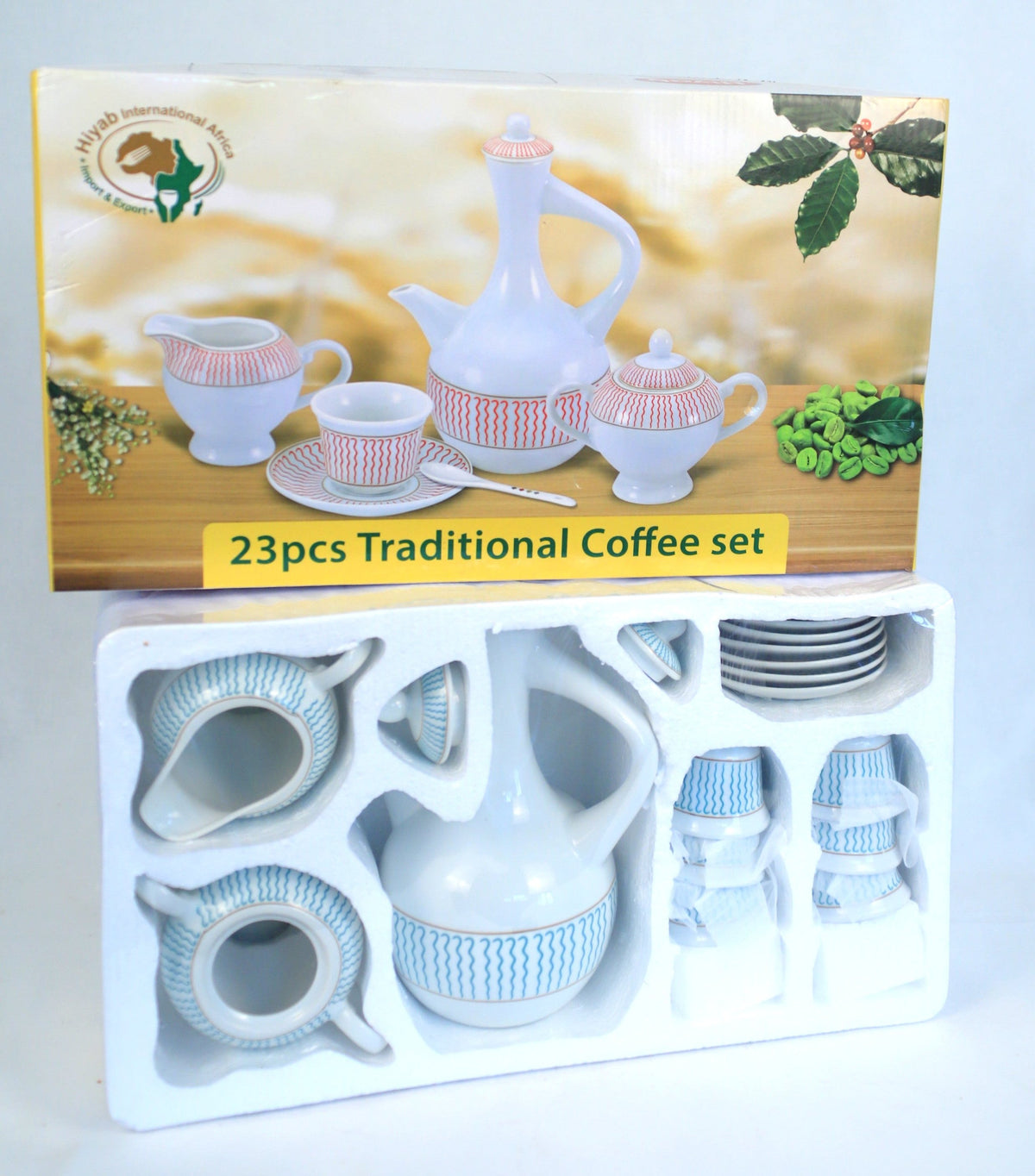 23 PCS COFFEE SET (Eritrean & Ethiopian Traditional Coffee set) - ባህላዊ መቀበሊ ቡን 23 ሓባ
