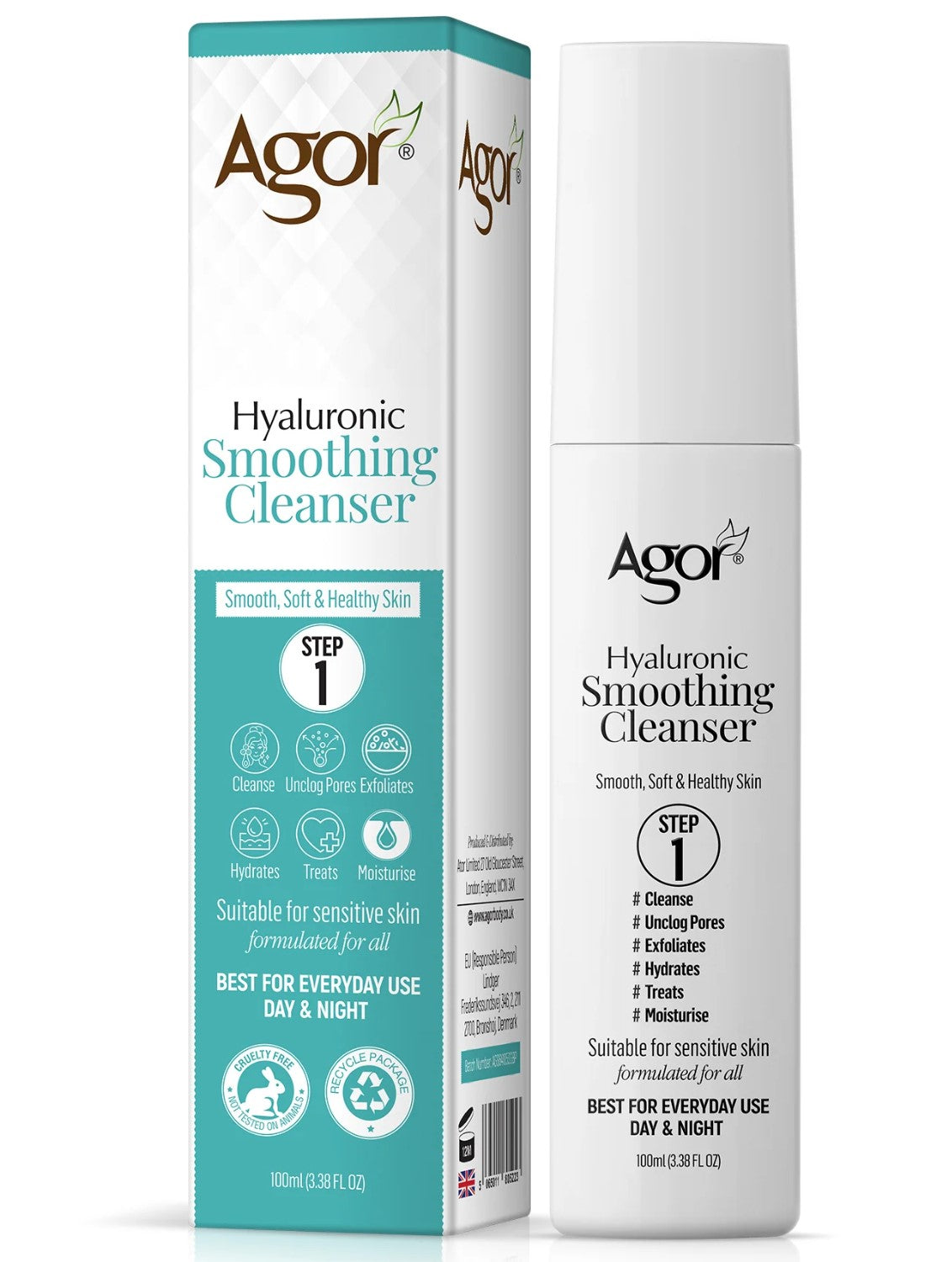 Agor - Hyaluronic Smoothing Cleanser 100ml (Step 1) )