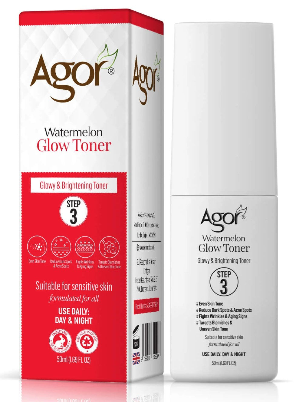 Agor - Watermelon Brightening Glow Toner 50ml (Step 3)