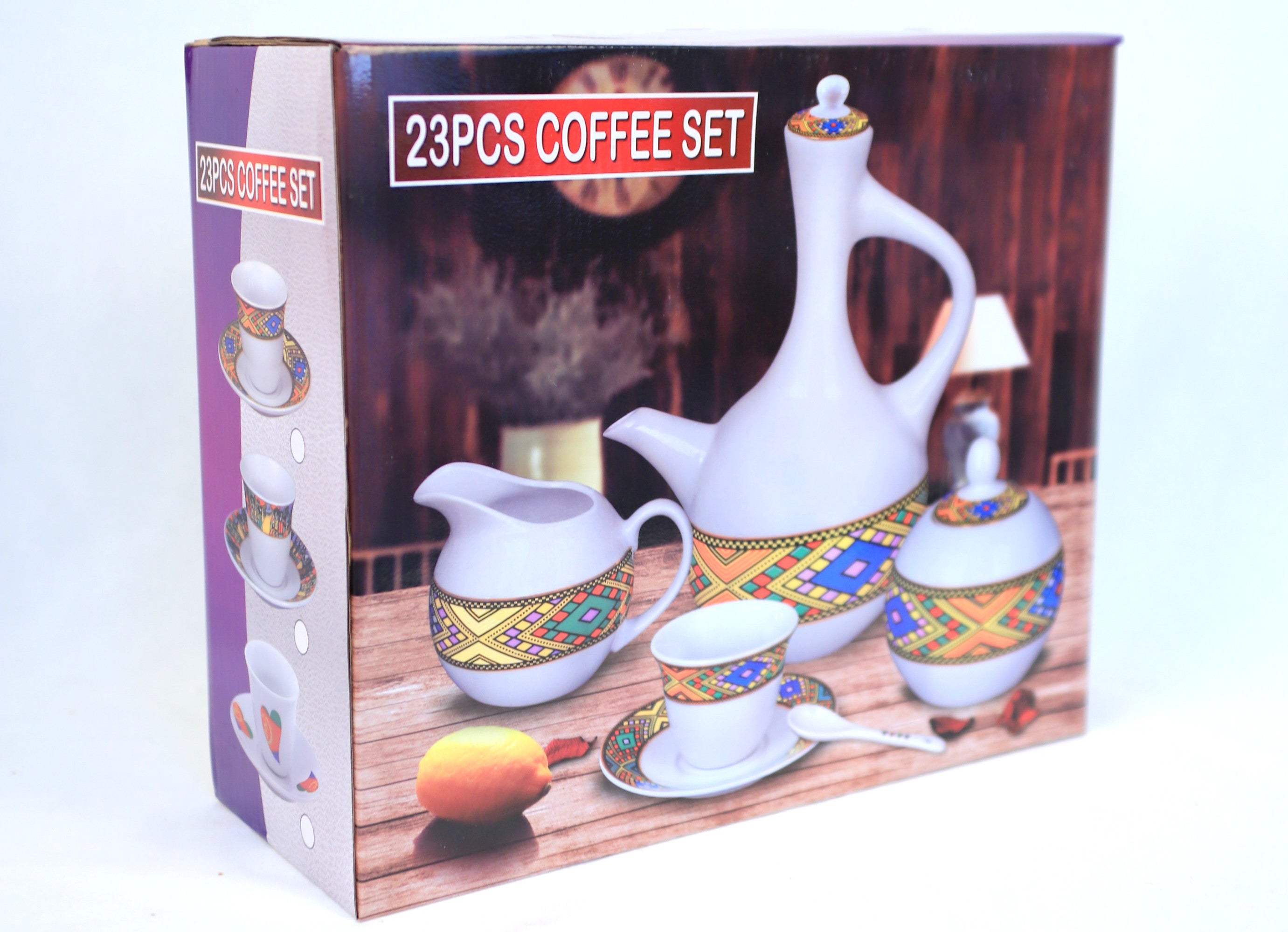 23 PCS COFFEE SET (Eritrean & Ethiopian Traditional Coffee set) - ባህላዊ መቀበሊ ቡን 23 ሓባ