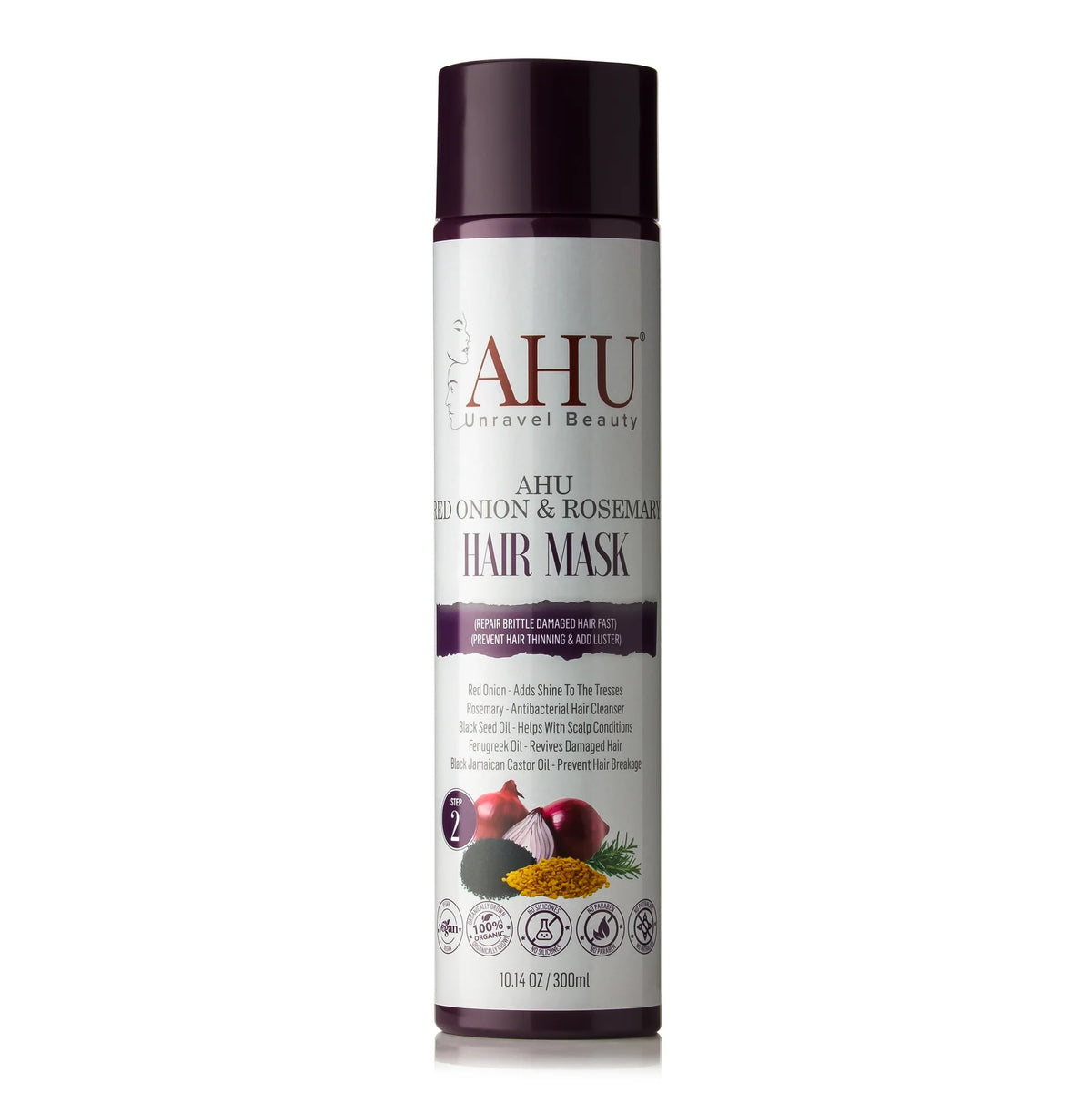 AHU Red Onion & Rosemary Hair Mask (300ml)