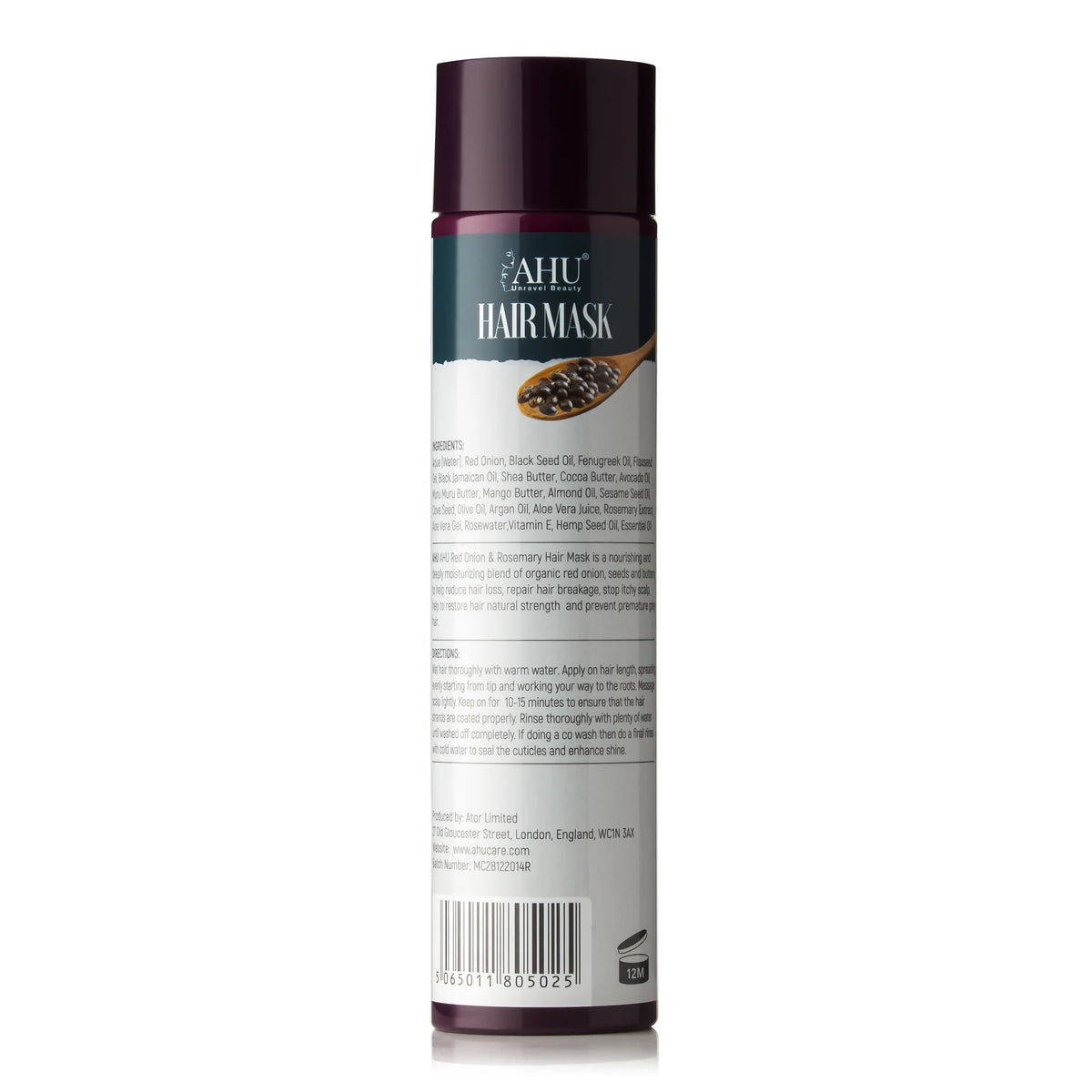 AHU Red Onion & Rosemary Hair Mask (300ml)