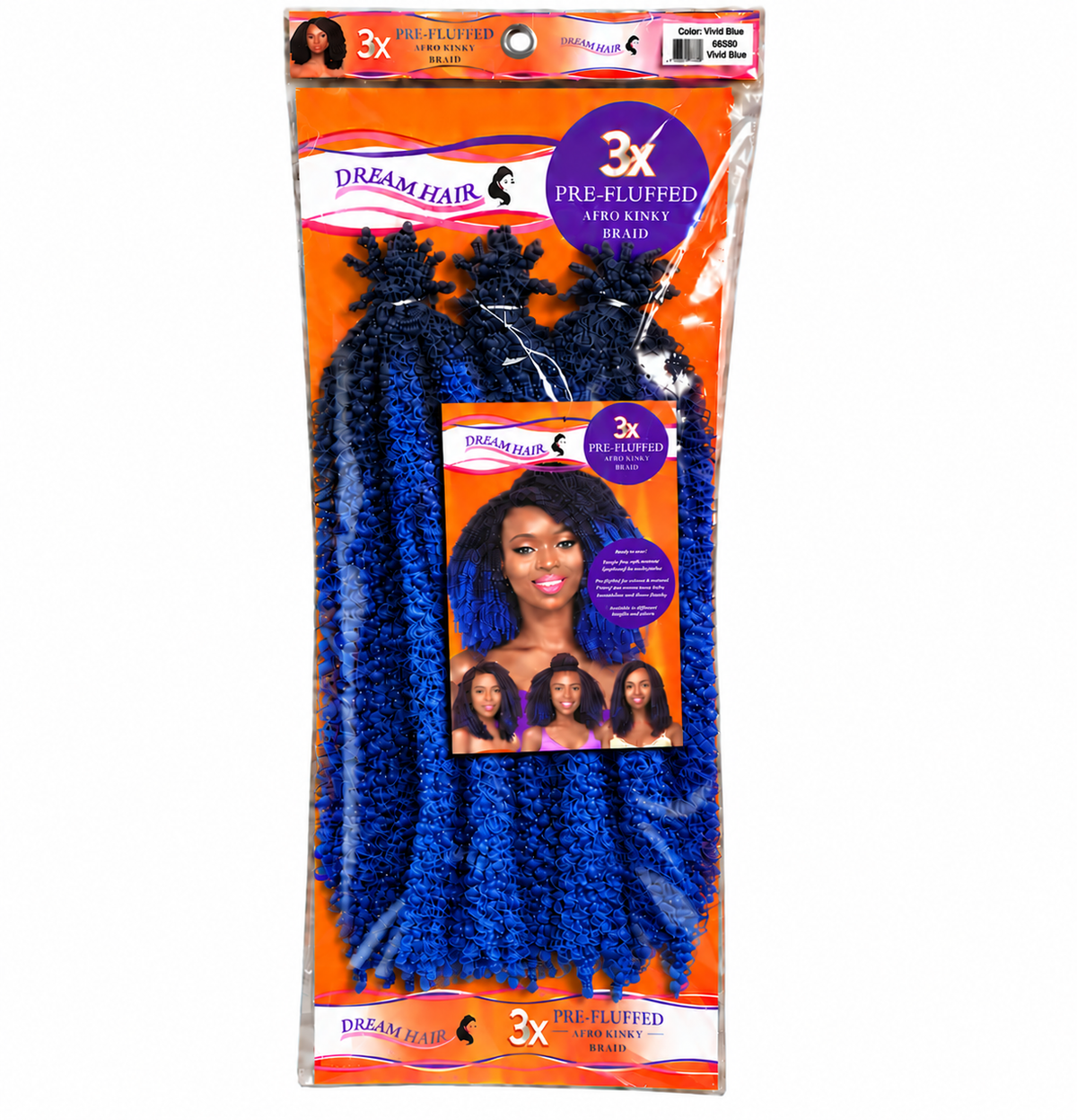 Dream Hair 3x Pre Fluffed Afro Kinky Braid Kunsthaar 16''  40 cm (Kopie)