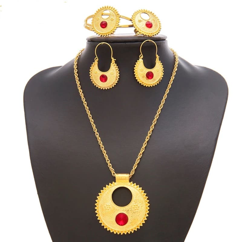 Schmuck sets Gold Farbe Eritrean & Äthiopischen 3