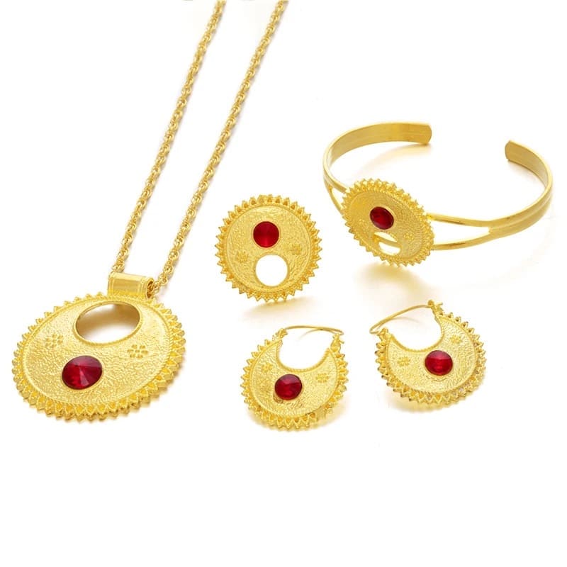 Schmuck sets Gold Farbe Eritrean & Äthiopischen 3