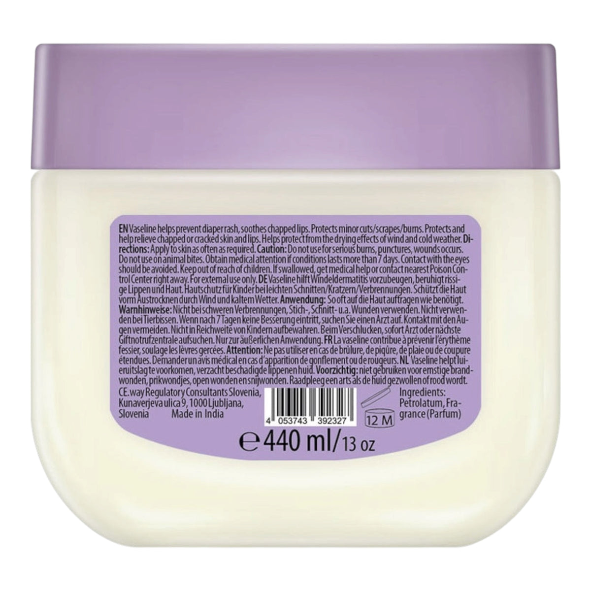 Ebony Baby Vaseline Lavender 440 ml