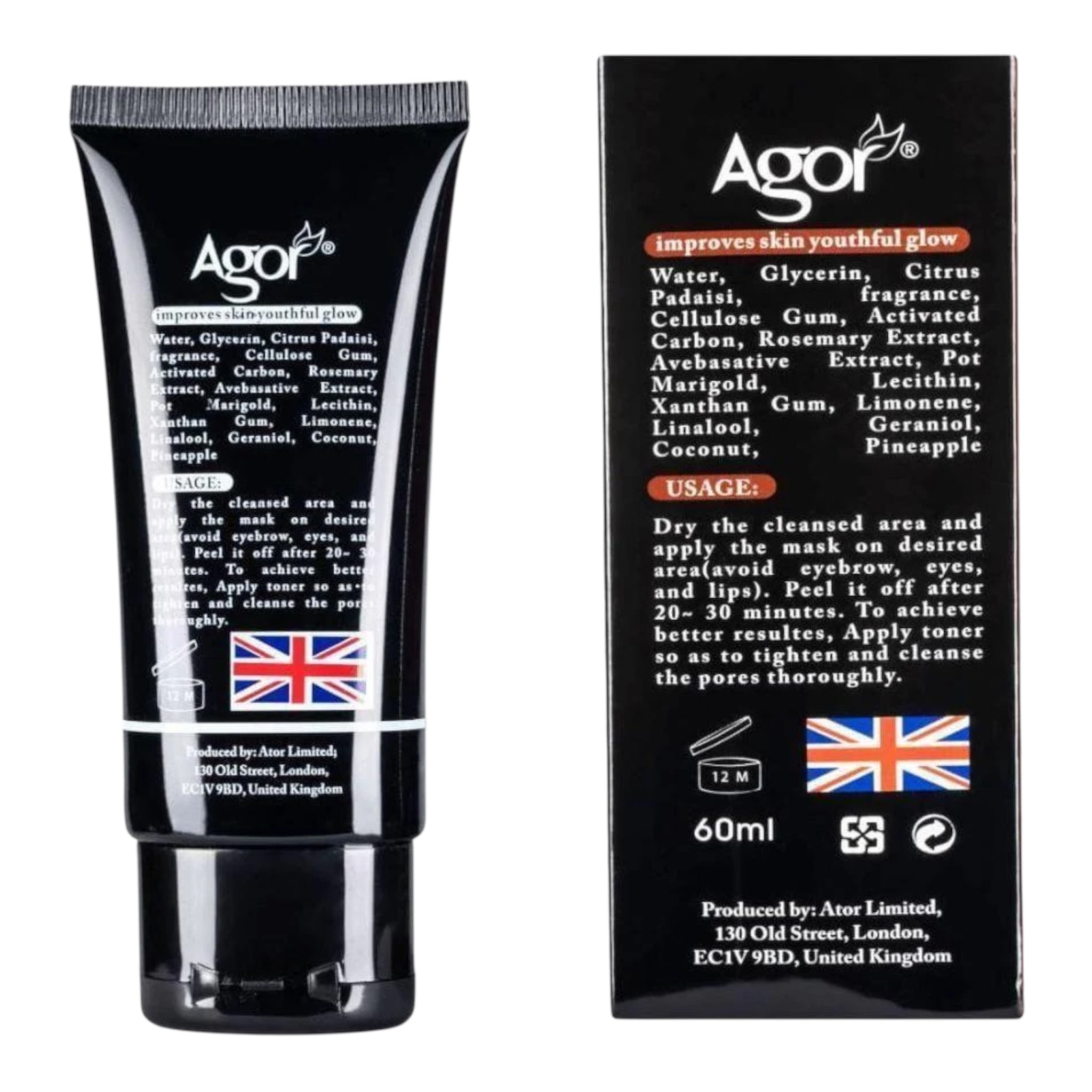 Agor Charcoal Peel-Off Black Mask (60ml)