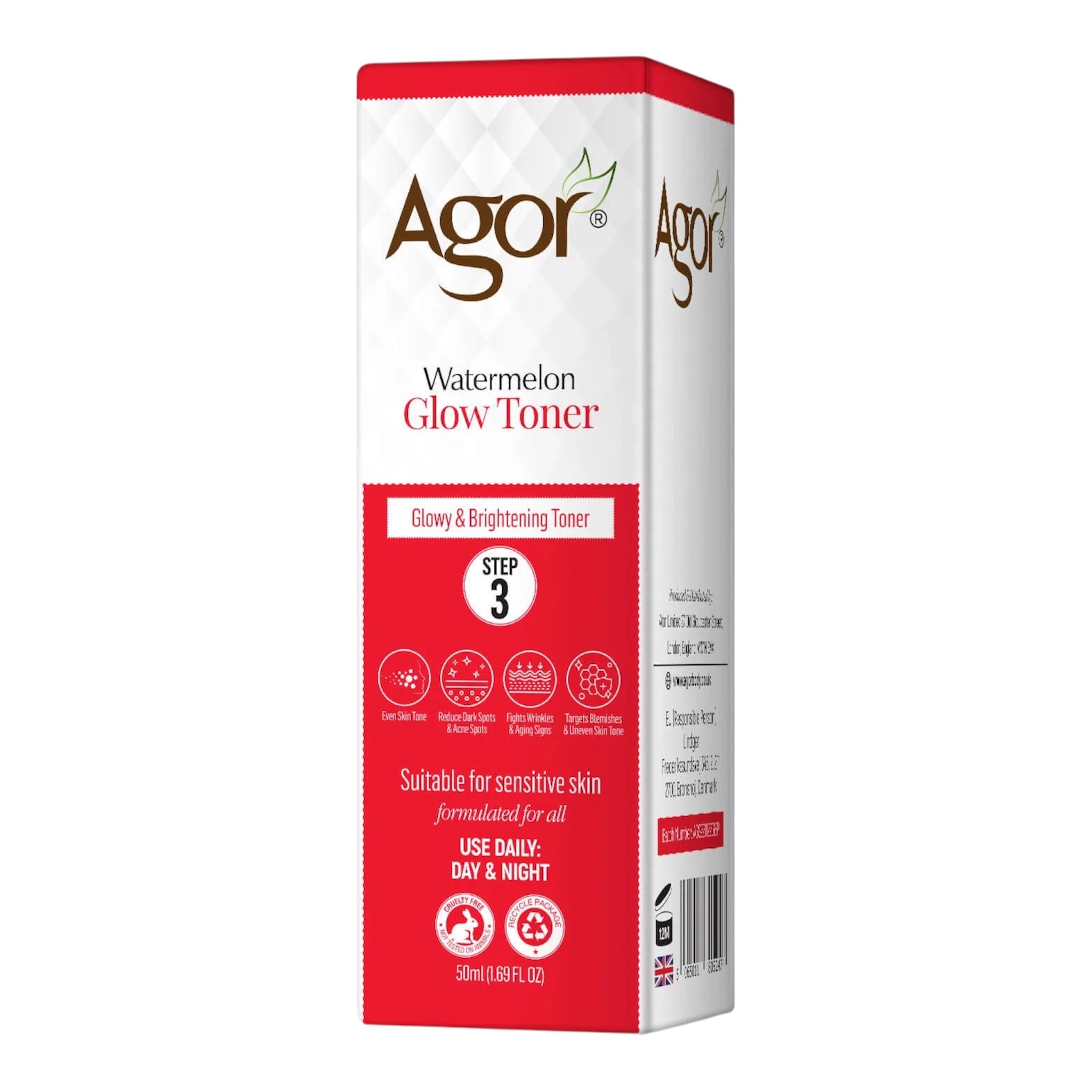 Agor Watermelon Brightening Glow Toner 50 ml (Step 3)