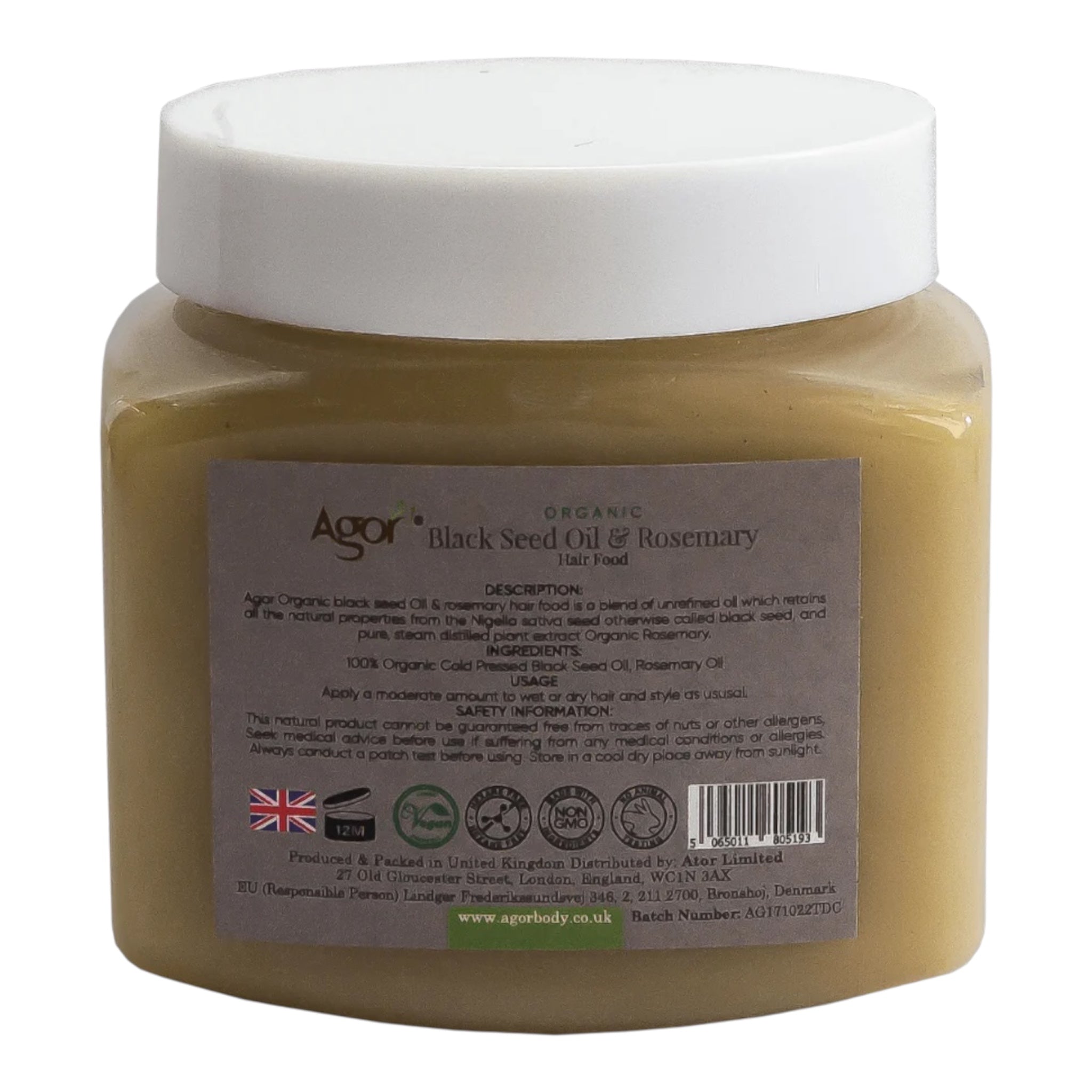 Agor Organic Black Seed Oil & Rosemary – 300 ml