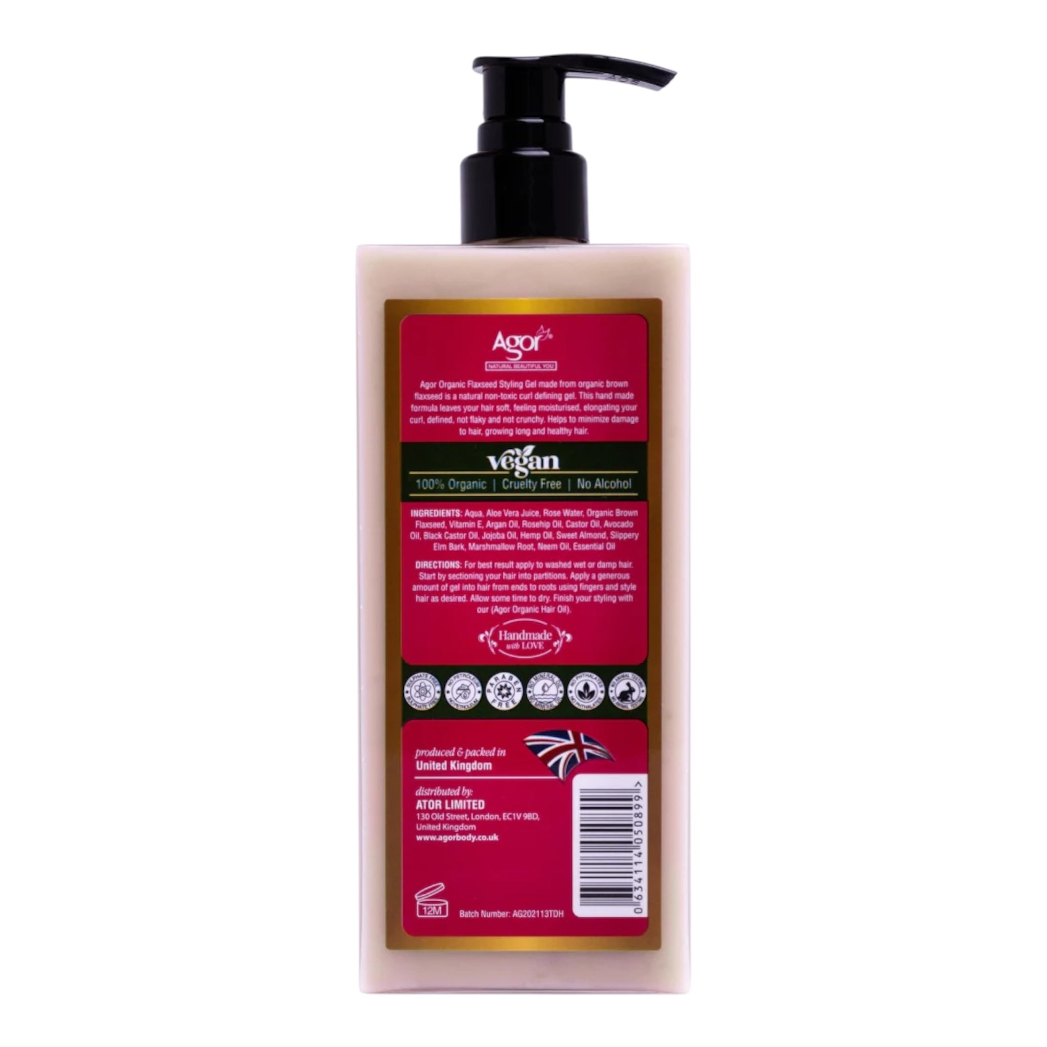 Agor Organic Flaxseed Styling Gel – 300 ml
