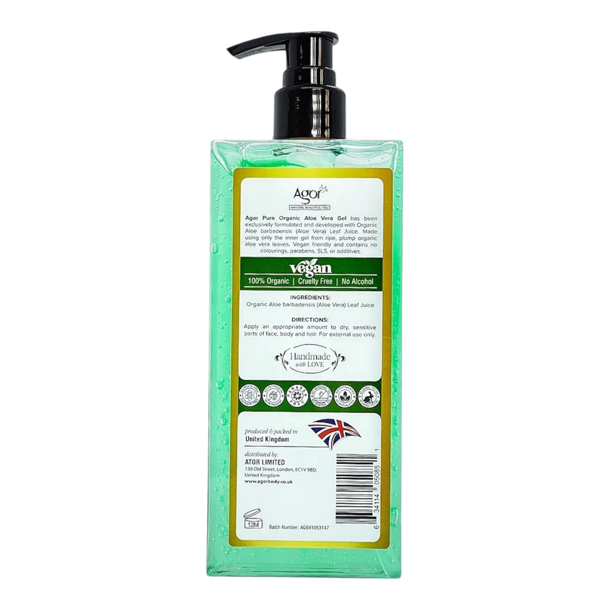Agor Pure Organic Aloe Vera Gel – 300 ml