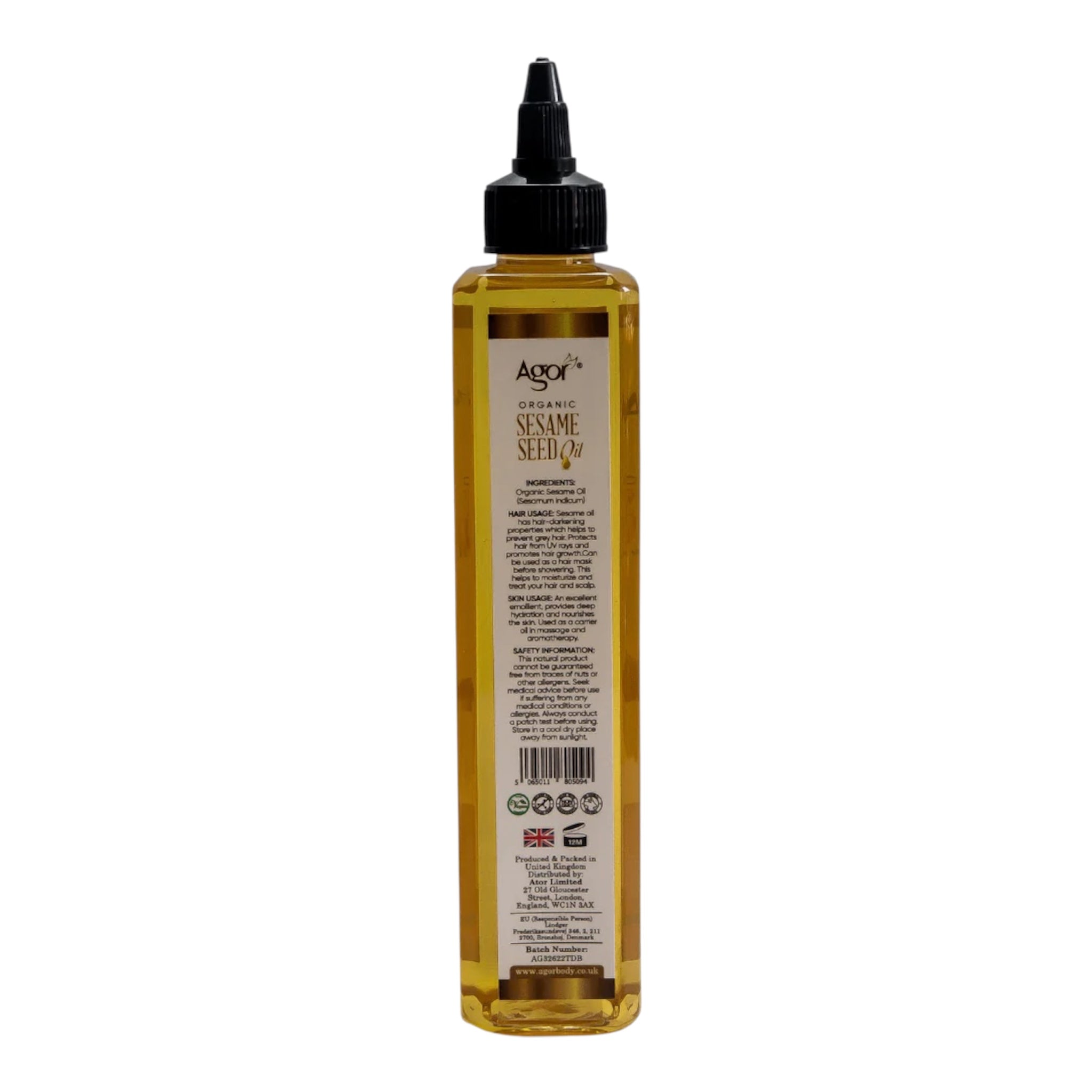 Agor Organic Sesame Seed Oil – 250 ml