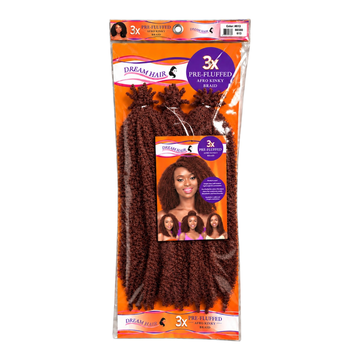 Dream Hair 3x Pre Fluffed Afro Kinky Braid Kunsthaar 16''  40 cm (Kopie)