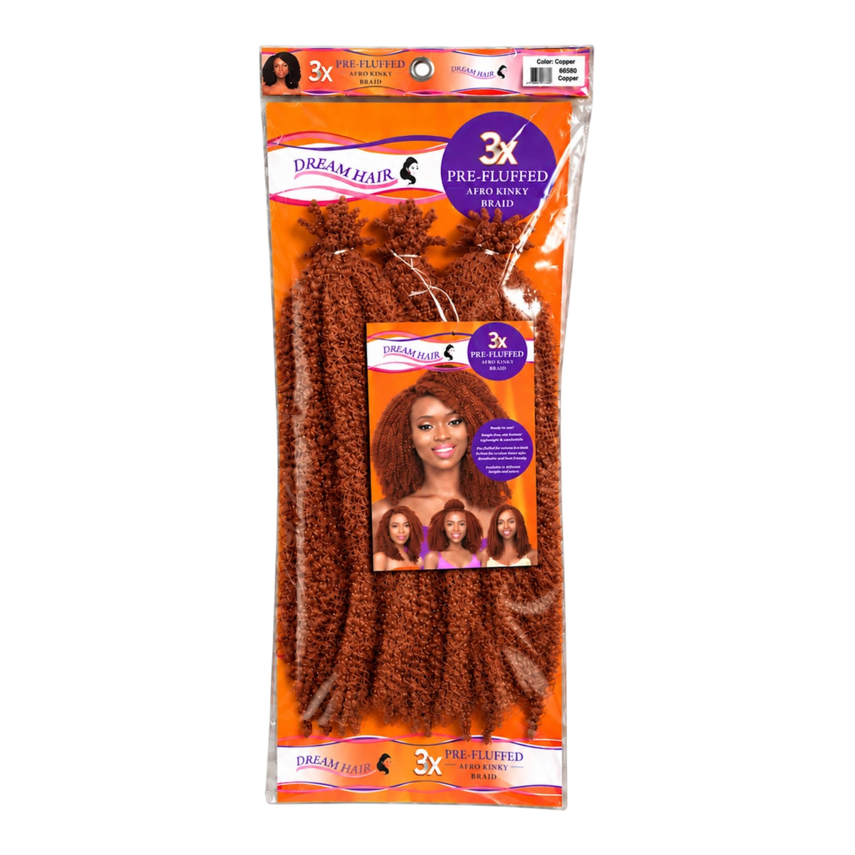 Dream Hair 3x Pre Fluffed Afro Kinky Braid Kunsthaar 16''  40 cm (Kopie)