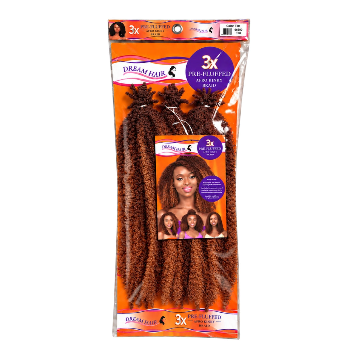Dream Hair 3x Pre Fluffed Afro Kinky Braid Kunsthaar 16''  40 cm (Kopie)
