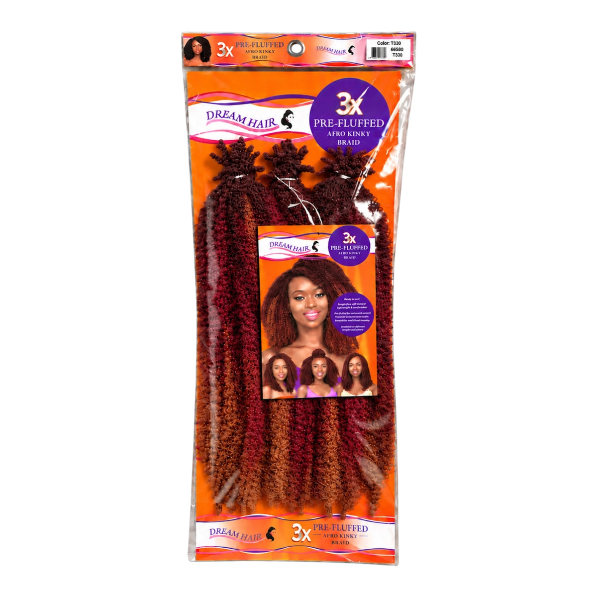 Dream Hair 3x Pre Fluffed Afro Kinky Braid Kunsthaar 16''  40 cm (Kopie)
