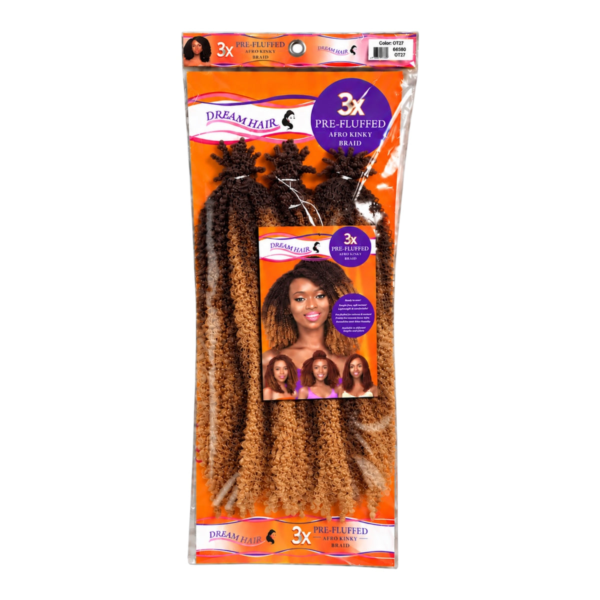Dream Hair 3x Pre Fluffed Afro Kinky Braid Kunsthaar 16''  40 cm (Kopie)