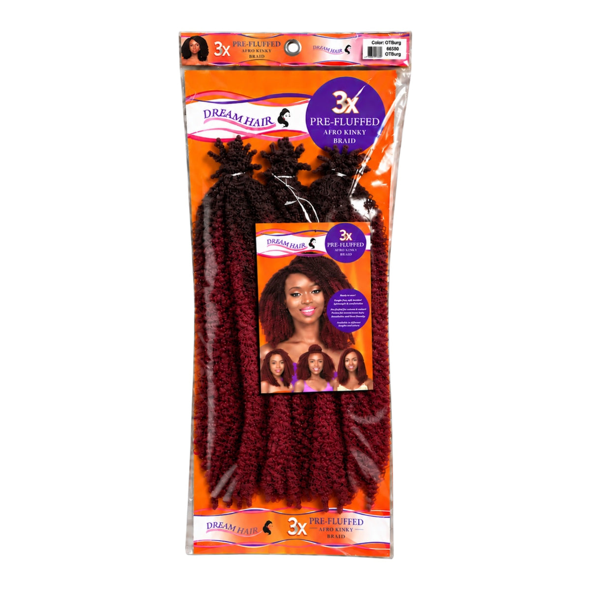 Dream Hair 3x Pre Fluffed Afro Kinky Braid Kunsthaar 16''  40 cm (Kopie)