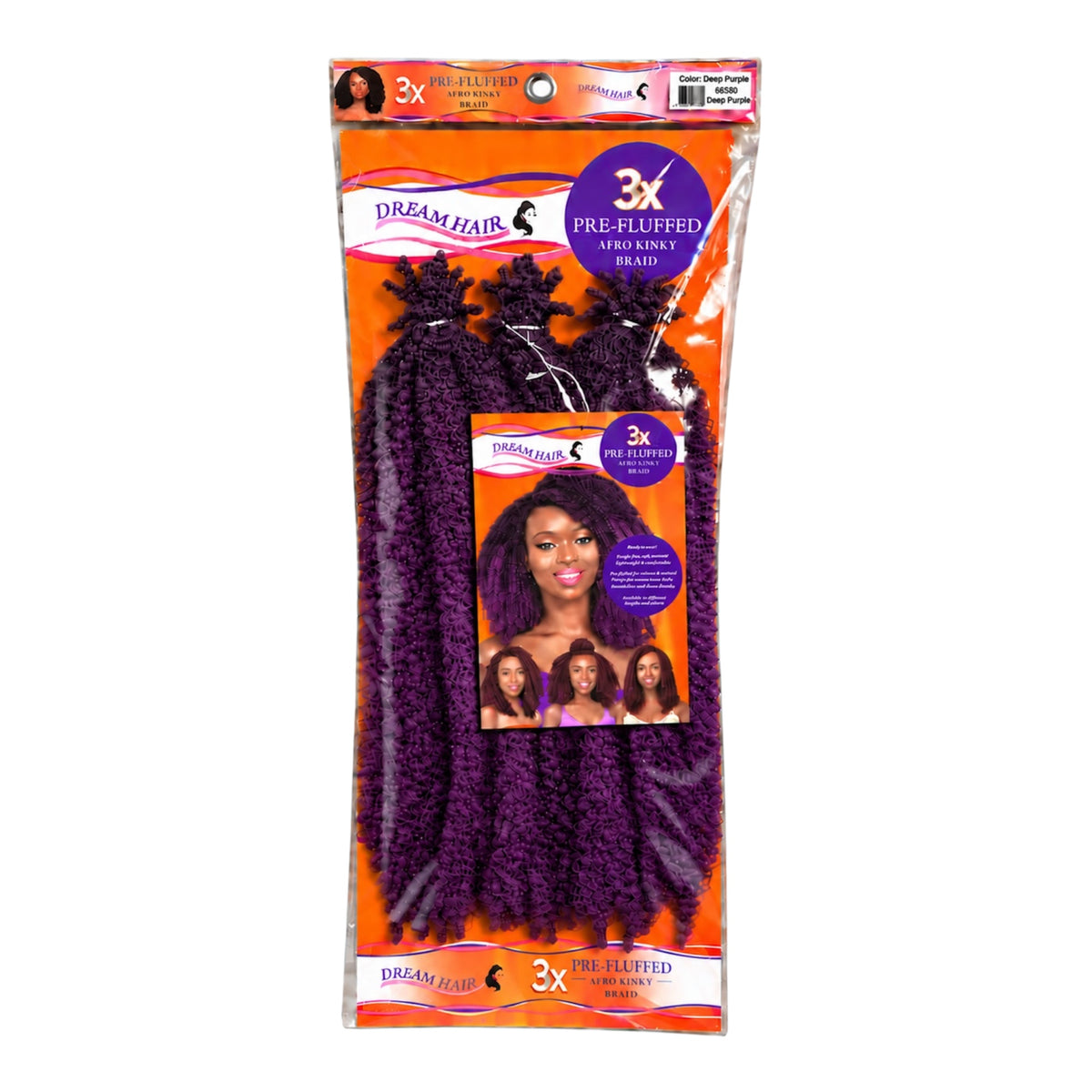Dream Hair 3x Pre Fluffed Afro Kinky Braid Kunsthaar 16''  40 cm (Kopie)