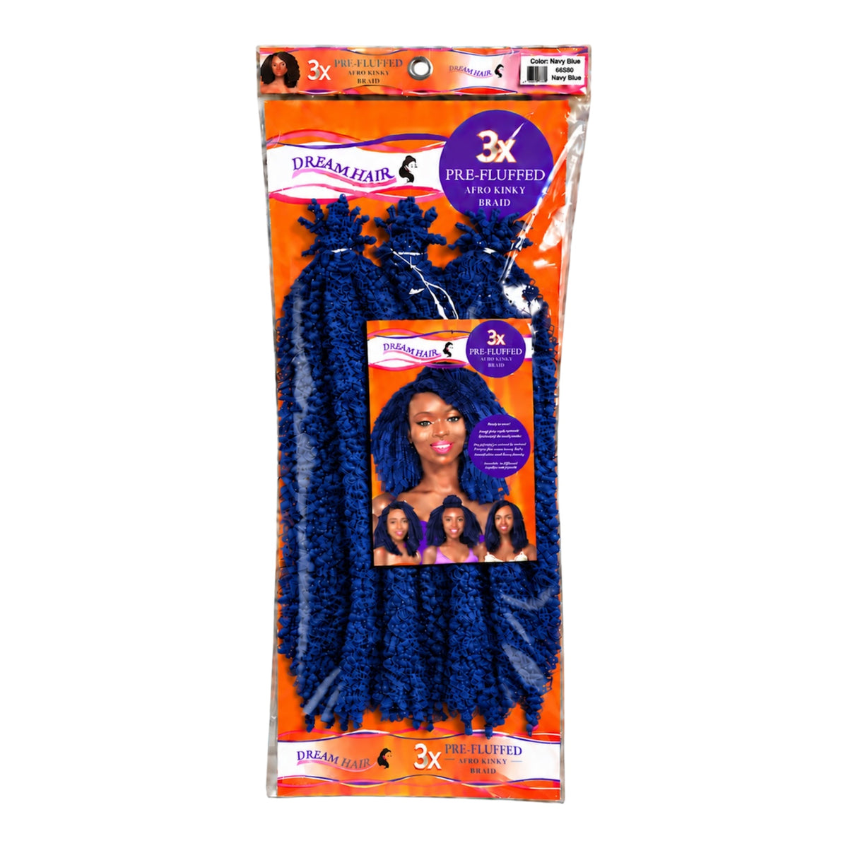 Dream Hair 3x Pre Fluffed Afro Kinky Braid Kunsthaar 16''  40 cm (Kopie)