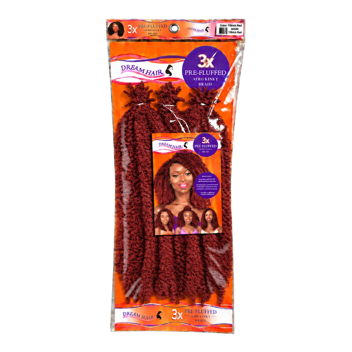 Dream Hair 3x Pre Fluffed Afro Kinky Braid Kunsthaar 16''  40 cm (Kopie)