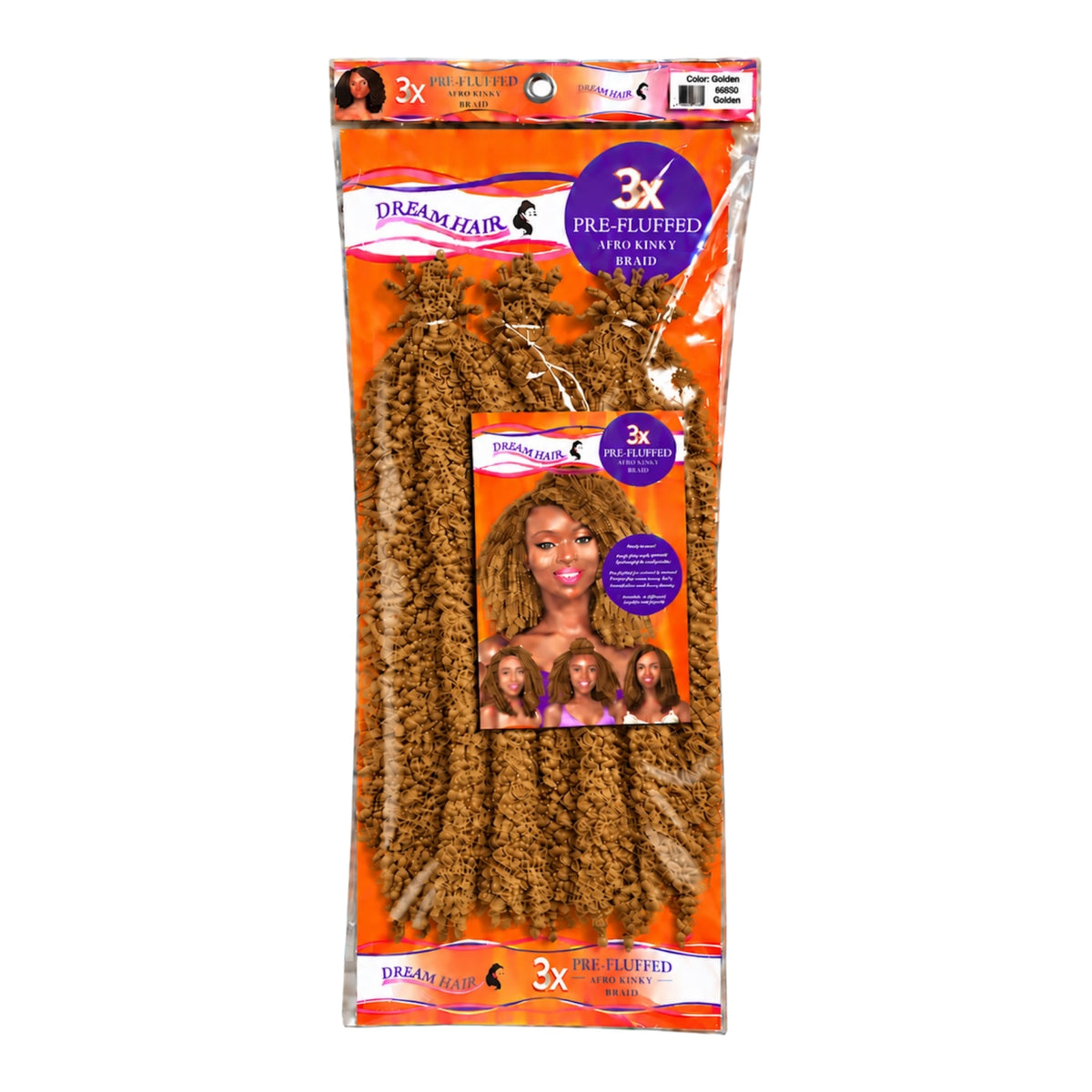 Dream Hair 3x Pre Fluffed Afro Kinky Braid Kunsthaar 16''  40 cm (Kopie)
