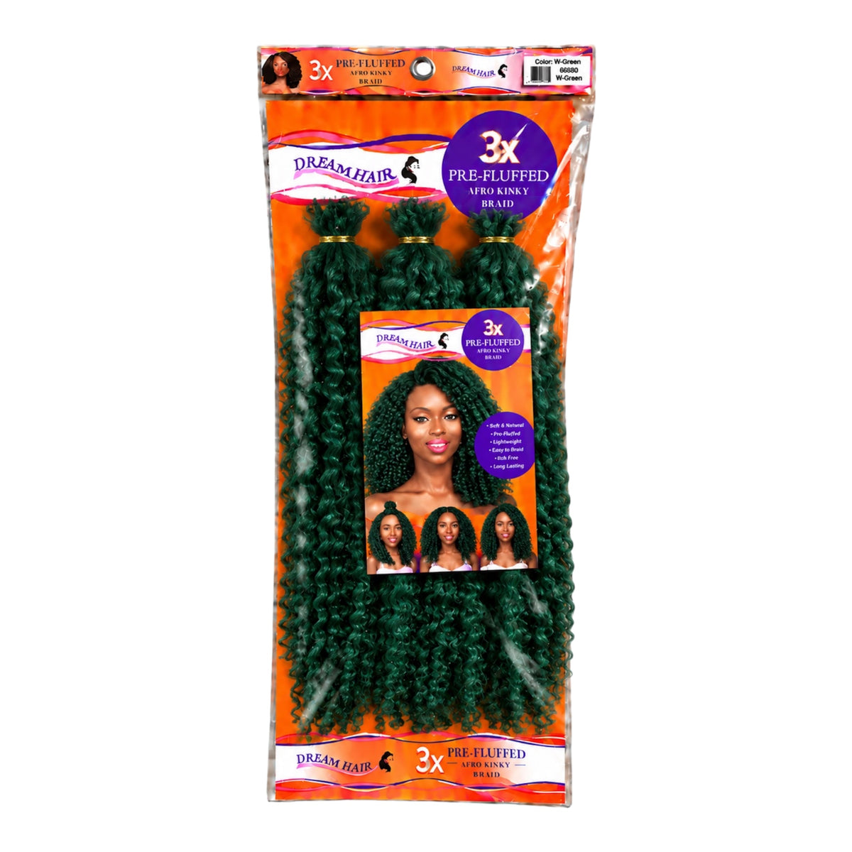 Dream Hair 3x Pre Fluffed Afro Kinky Braid Kunsthaar 16''  40 cm (Kopie)