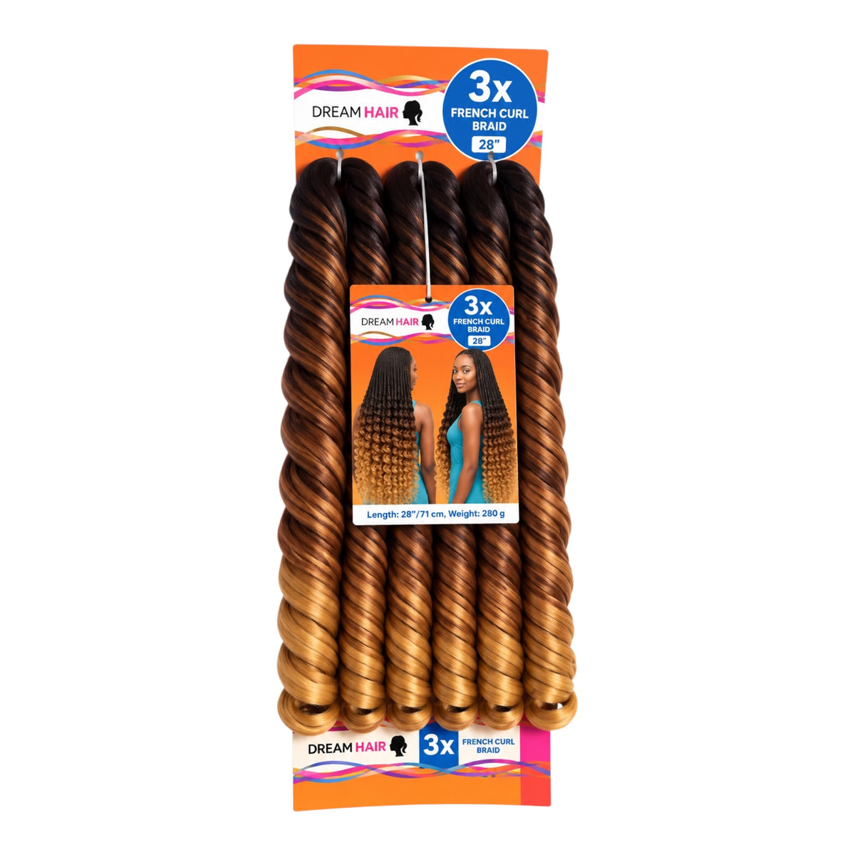 Dream Hair French Curl Braid Kunsthaar 22''  150 g