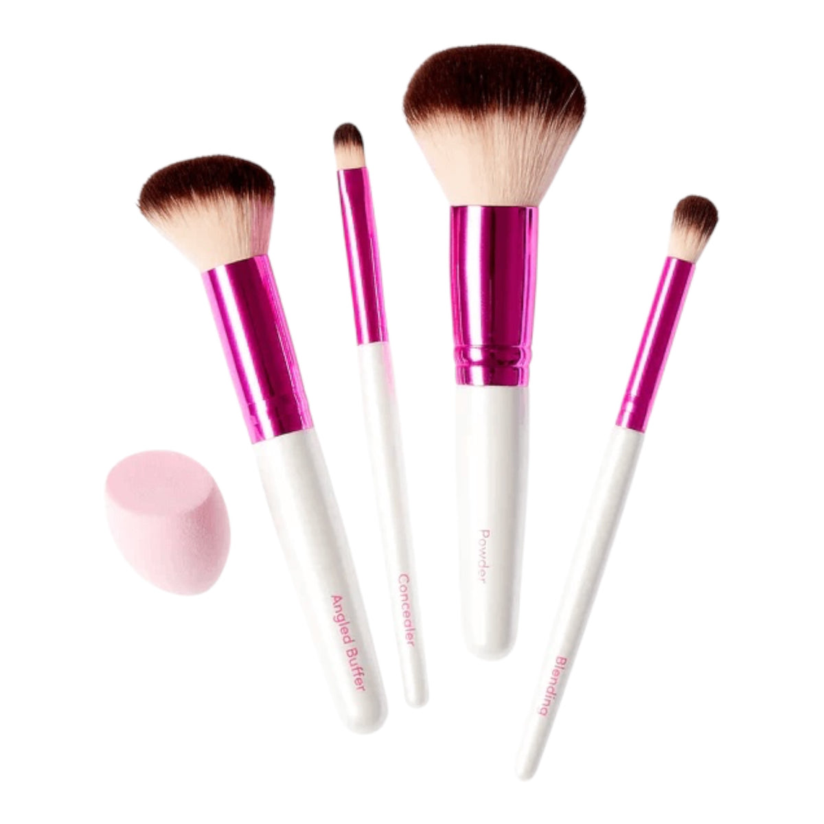 Ruby Kisses Complexion Makeup Brush Kit 5 Pieces, Travel Size
