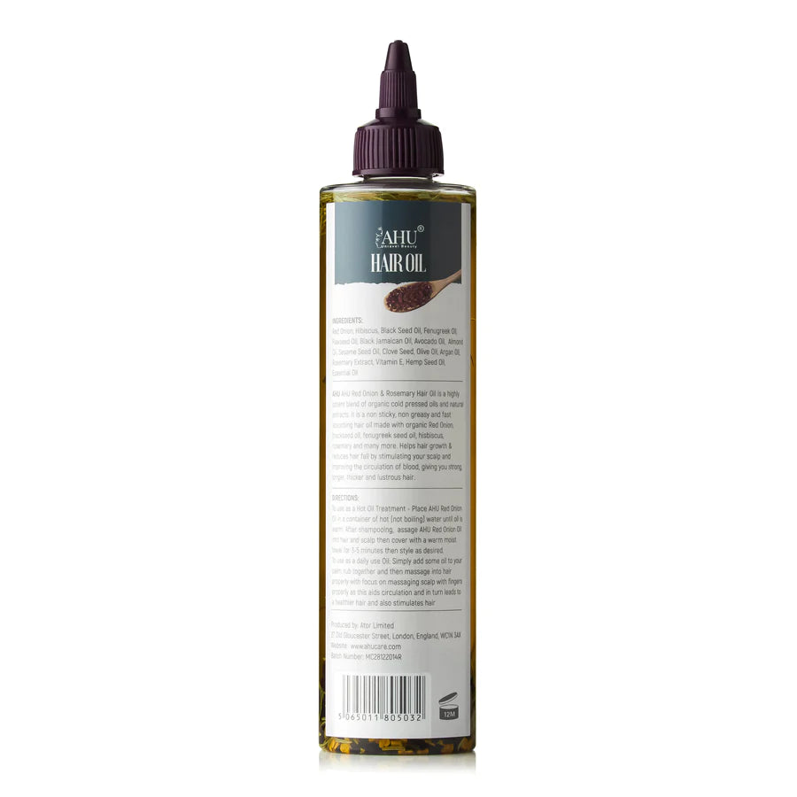 AHU Red Onion & Rosemary Hair Oil (300ml)