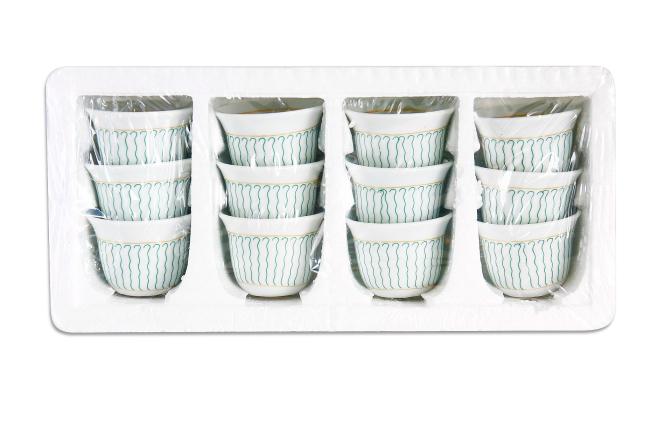 Kaffeetassen 12 Stk - (grün) / Coffee Cup 12pcs (Green) / ፍንጃል - ቀጠልያ 12 ሓባ