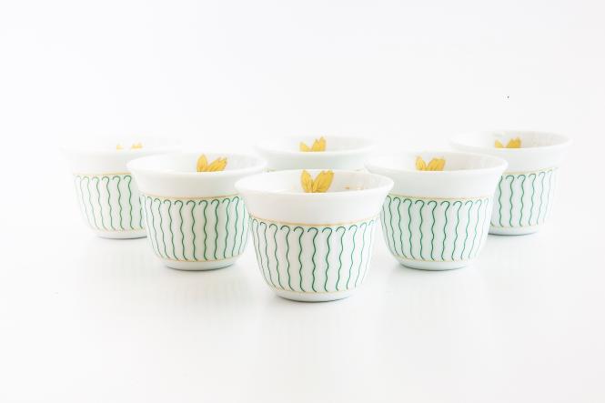 Kaffeetassen 12 Stk - (grün) / Coffee Cup 12pcs (Green) / ፍንጃል - ቀጠልያ 12 ሓባ